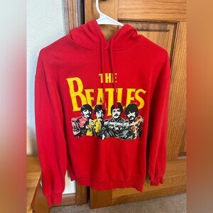 The Beatles Red Graphic Hoodie